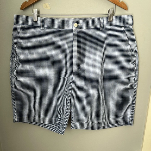 Jos. A. Bank Blue and White Flat Front Shorts - Picture 1 of 9